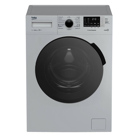 Стиральная машина BEKO RSPE78612S, 1200 об/мин, 7 кг, фронтальная загрузка, 15 программ, пар, серебристая