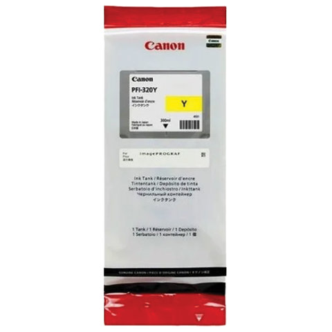 Картридж струйный CANON (PFI-320Y) для imagePROGRAF TM-200/205/300/305, мл, оригинальный, 2893C001