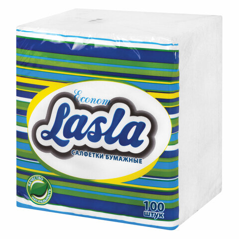 Салфетки бумажные 100 шт., см, LASLA эконом