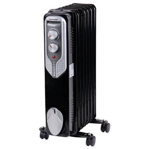 Обогреватель масляный SONNEN DFN-07BL, 1500 Вт, 7 секций