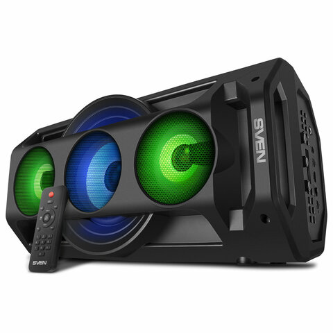 Колонка портативная SVEN PS-680, 2.0, 65 Вт, Bluetooth, FM, USB, microSD, SV-020187