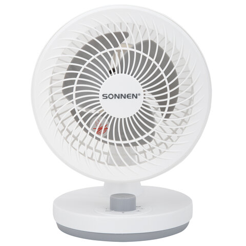 Вентилятор настольный SONNEN FT-160, 40 Вт, см, 3 скорости, вращение на 60°, механическое управление