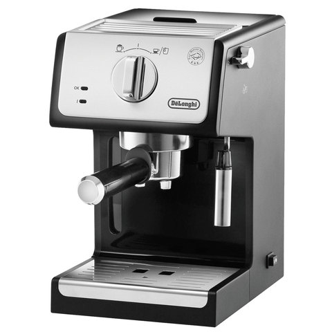Кофеварка рожковая DELONGHI ECP 33.21/BK, 1100 Вт, объем 1 л, ручной капучинатор, ECP33.21/BK