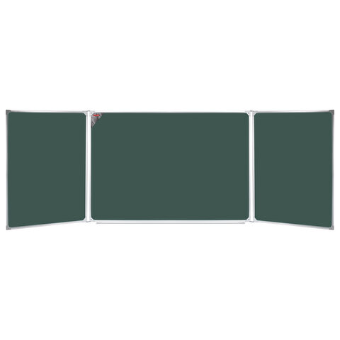 Доска для мела/магнитно-маркерная 3-элементная 100х150/300 см, 3 поверхности/мел + 2 поверхности/маркер, BS, ТЭ-300К