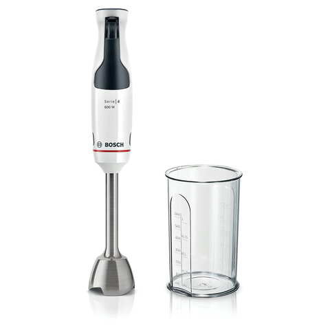 Блендер погружной BOSCH MSM4W210, 600 Вт, 1 скорость, 1 насадка, стакан
