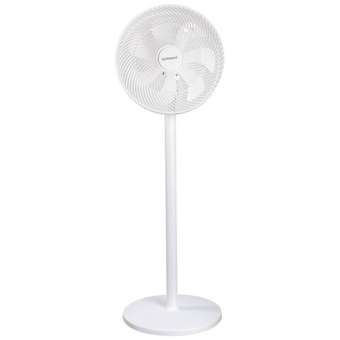 Вентилятор напольный SONNEN FT-L501, 60 Вт, см, 3 скорости, вращение на 70°, механическое управление
