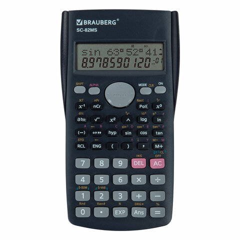 Калькулятор инженерный BRAUBERG SC-82MS (158х85 мм), 240 функций, 10+2 разрядов