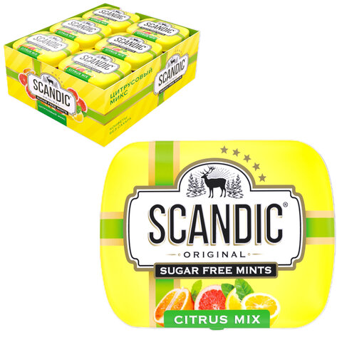 Драже освежающие SCANDIC без сахара со вкусом 
