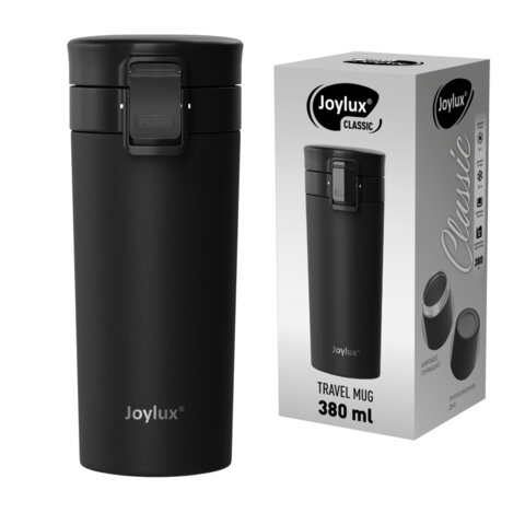 Термокружка 380 мл JOYLUX (ДЖОЙЛЮКС) CLASSIC, нержавеющая сталь SUS304, матовый