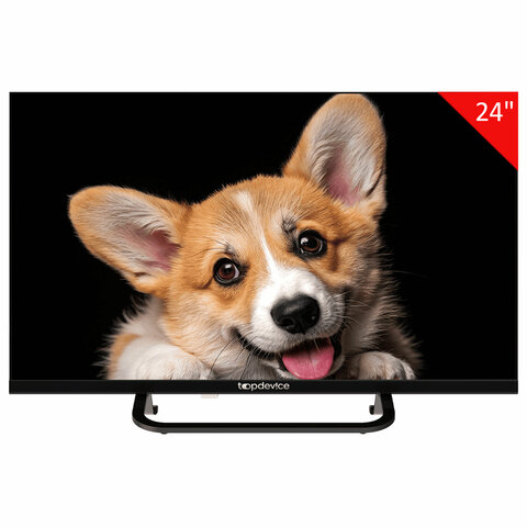 Телевизор TOPDEVICE TDTV24CS03H_BK, 24'' (60 см), 1366x768, HD, 16:9, YaOS, Wi-Fi, Bluetooth