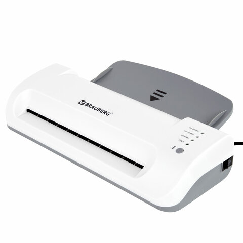 Ламинатор BRAUBERG SILVER MAX A4, толщина пленки 60-200 мкм, скорость 32 см/мин.