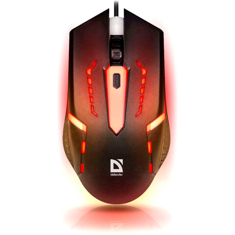 Мышь проводная DEFENDER Flash MB-600L, 800-1200 dpi, 4 кнопки + 1 колесо-кнопка, оптическая