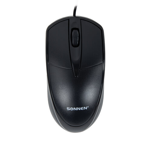 Мышь проводная SONNEN B61, USB, 1000 dpi, 2 кнопки + колесо-кнопка, оптическая