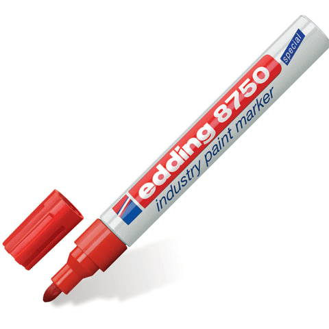 Маркер-краска лаковый (paint marker) EDDING 8750, 2-4 мм, круглый наконечник, алюминиевый корпус, E-8750/2