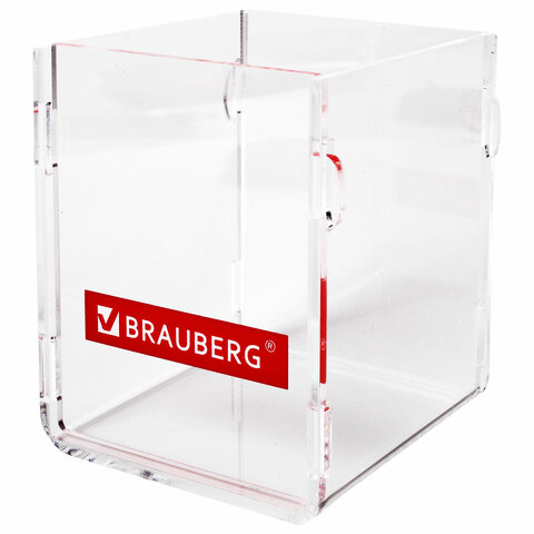 Стакан под письменные принадлежности BRAUBERG, 10х7,5х7,5 см