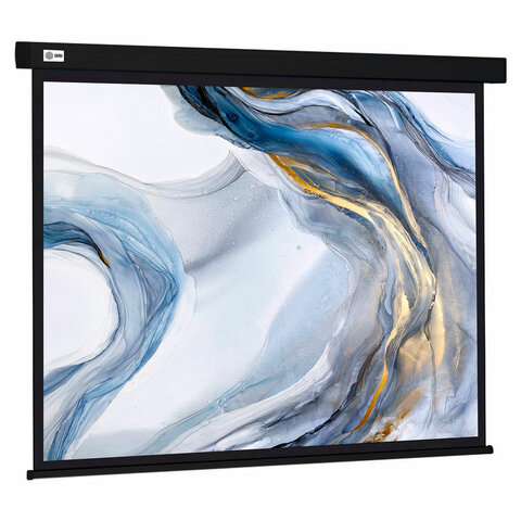 Экран Cactus Wallscreen CS-PSW-180X180-BK, 180x180 см, 1:1, настенно-потолочный, PSW-180x180-BK