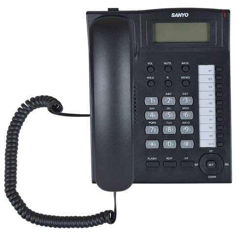 Телефон SANYO RA-S517B, спикерфон, память 30 номеров, тональный / импульсный режим