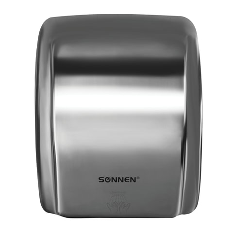 Сушилка для рук SONNEN HD-230S, 2100 Вт, нержавеющая сталь, антивандальная, хром