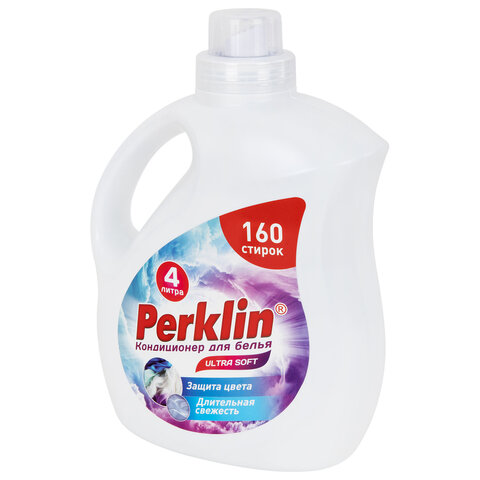 Кондиционер для белья, 160 стирок, 4 л, PERKLIN (ПЕРКЛИН) SUPER SOFT