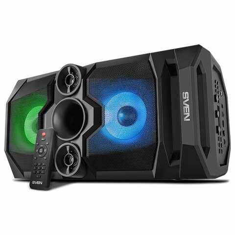 Колонка портативная SVEN PS-655, 50 Вт, TWS, Bluetooth, FM, USB, microSD, LED-дисплей, пульт, SV-020163