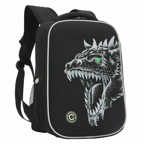 Ранец GRIZZLY анатомическая спинка, облегченный, для мальчиков, DRAGON, см, RAw-497-3/1