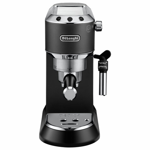 Кофеварка рожковая DELONGHI Dedica EC685.BK, 1350 Вт, объем 1,1 л, ручной капучинатор