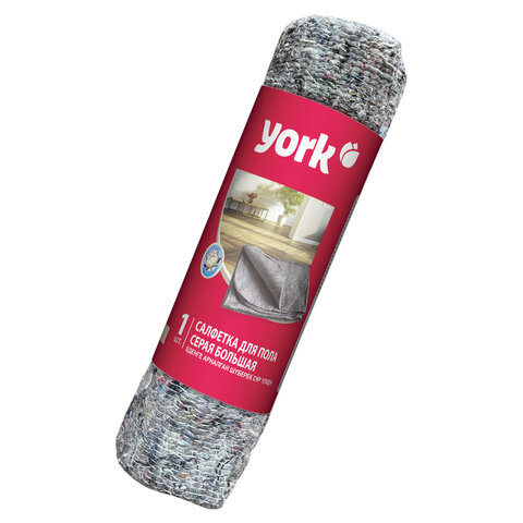 Тряпка для мытья пола см, плотность 260 г/м2, ХПП, серая в рулоне, YORK