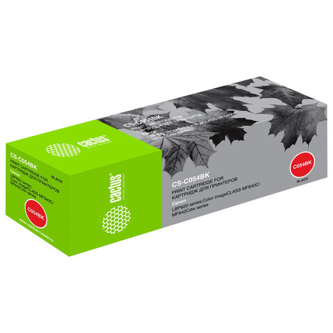 Картридж лазерный CACTUS (CS-C054BK) для Canon LBP 621/623, MF 641/643/645, ресурс 1500 страниц