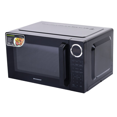 Микроволновая печь BRASSON (БРАССОН) MW2390D-6BL, л, 900 Вт, сенсорное управление, дисплей, таймер, 6 АВТОПРОГРАММ
