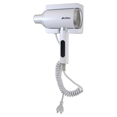 Фен для волос настенный KSITEX F-2000W JET, 2000 Вт, пластик 2 скорости, 2 температурных режима