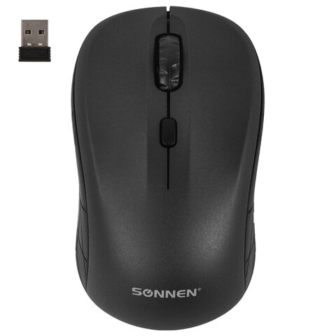 Мышь беспроводная SONNEN V-111, USB, 800/1200/1600 dpi, 4 кнопки, оптическая