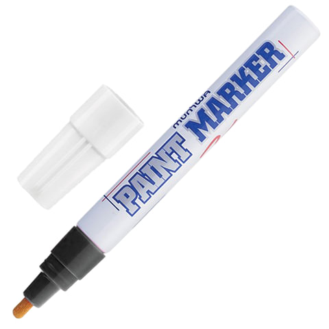 Маркер-краска лаковый (paint marker) MUNHWA, 4 мм, нитро-основа, алюминиевый корпус, PM-01