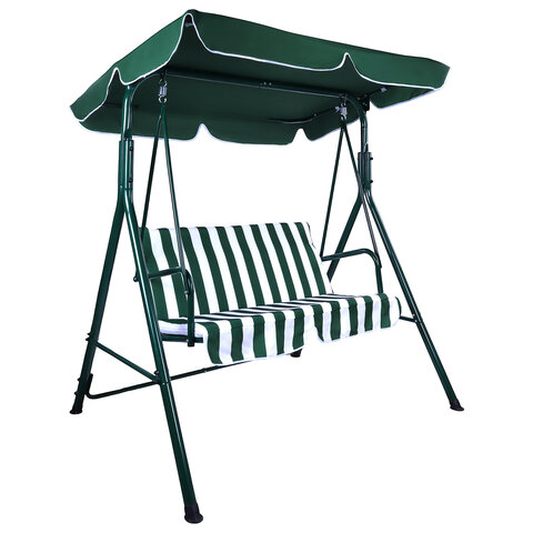 Качели садовые NOSTRESS (НОСТРЕСС) RELAX SC-001, 2 места, Ш140хГ110хВ153 см, мягкое сиденье