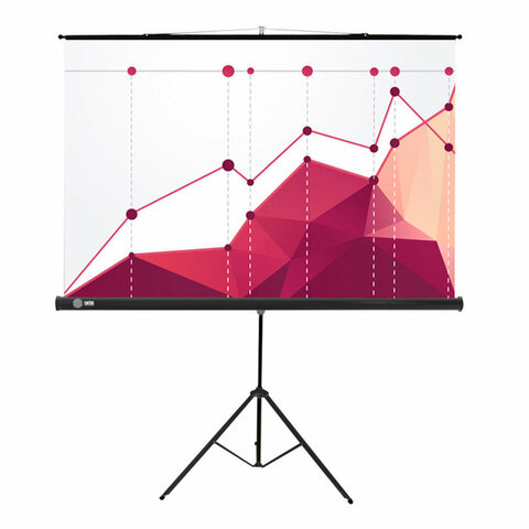 Экран Cactus Triscreen CS-PST-180x180, 1:1, напольный