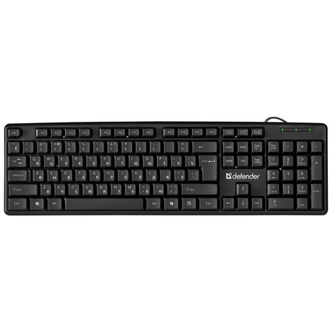 Клавиатура проводная DEFENDER Element HB-520, USB, 104 клавиши + 3 дополнительные клавиши