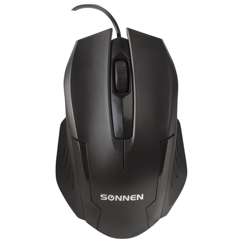 Мышь проводная SONNEN М-713, USB, 1000 dpi, 2 кнопки + колесо-кнопка, оптическая