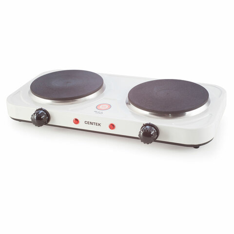 Настольная электрическая плита CENTEK CT-1507, 2000 Вт, 2 конфорки, 5 режимов нагрева