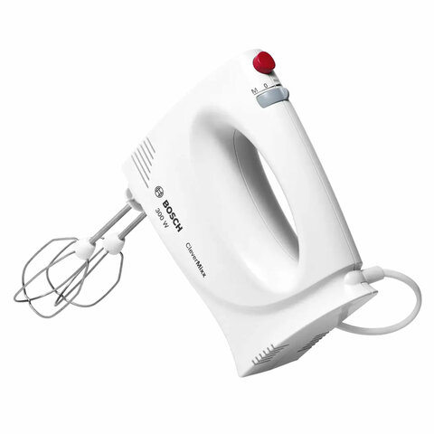 Миксер BOSCH MFQ3010, 300 Вт, 2 скорости, 2 венчика, 2 крюка для теста