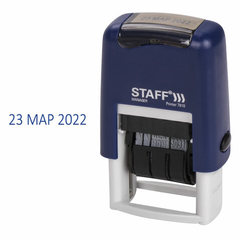 Датер-мини STAFF, месяц буквами, оттиск мм, 