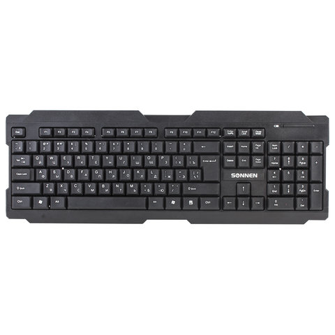 Клавиатура беспроводная SONNEN KB-5156, USB, 104 клавиши, 2,4 Ghz