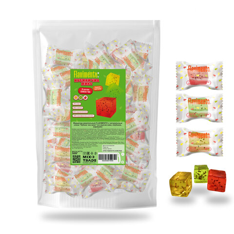 Конфеты мармеладные FLAVIMENTO, ассорти со вкусом киви, клубники и маракуйи, г, УТ-00002867