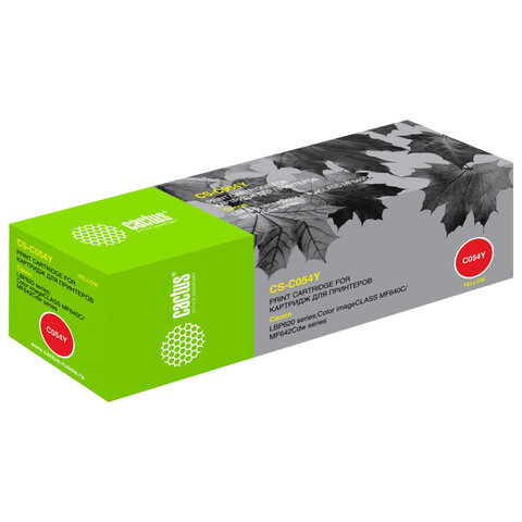 Картридж лазерный CACTUS (CS-C054Y) для Canon LBP 621/623, MF 641/643/645, ресурс 1200 страниц