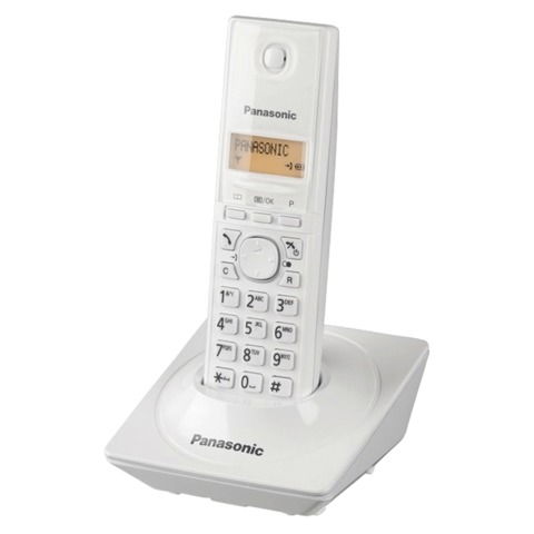 Радиотелефон PANASONIC KX-TG1711RUW, память на 50 номеров, АОН, повтор, часы /будильник (радиус 10-100 м), цвет