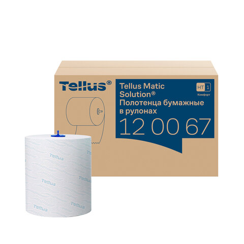 Полотенца бумажные рулонные 150 м, Tellus/TORK Matic (Система H1) ADVANCED, 2-слойные, КОМПЛЕКТ 6 рулонов