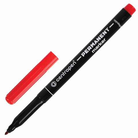 Маркер перманентный CENTROPEN 2536, тонкий наконечник, 1 мм, трехгранная зона захвата, 6 2536 0104