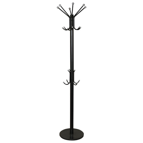 Вешалка-стойка SHT-CR450, 1,86 м, диск 37 см, 6 крючков + 4 дополнительных, металл/мрамор, В1-50