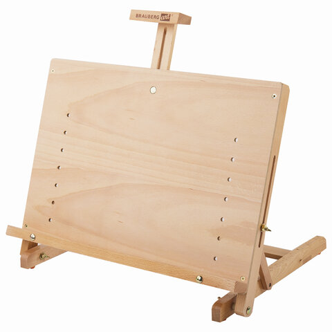 Мольберт настольный BRAUBERG ART CLASSIC, регулируемый верхний держатель, 50х37х39 см, бук