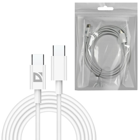 Кабель USB Type-C-Type-C, Вт, 2 м, DEFENDER F182