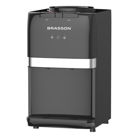 Кулер для воды BRASSON (БРАССОН) TSC-03, настольный, НАГРЕВ/ОХЛАЖДЕНИЕ КОМПРЕССОРНОЕ, 2 крана