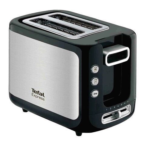 Тостер TEFAL TT365031, 850 Вт, 2 тоста, 7 режимов, механическое управление, металл/пластик